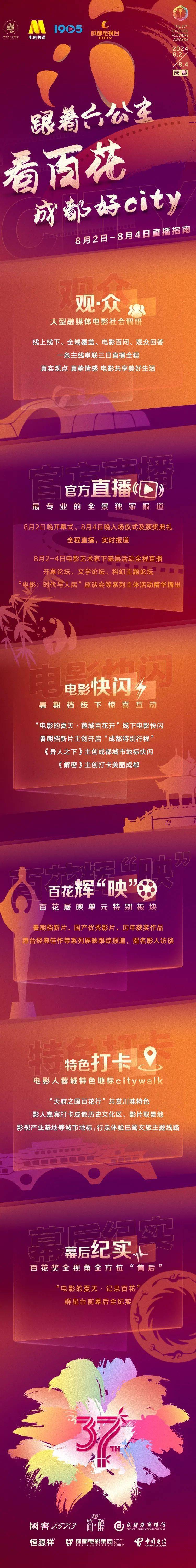 资讯｜电影频道推出“2024直击百花奖”融媒体全景直播 葛优王俊凯《刺猬》定档8.23